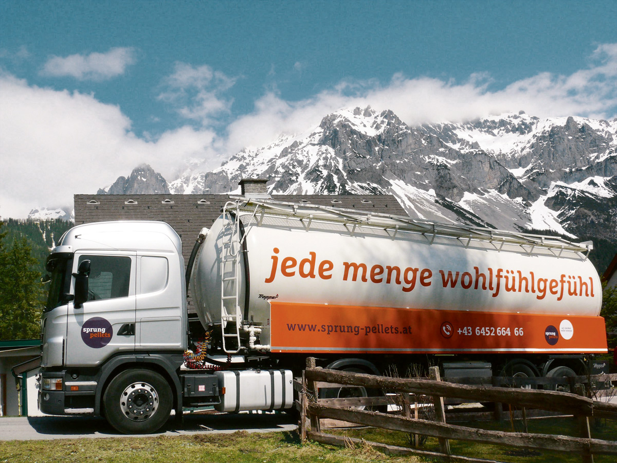 Pelletszustellung in Oberösterreich, Salzburg, Steiermark